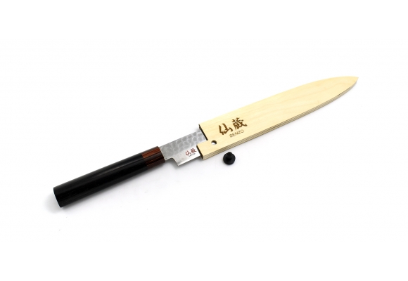Senzo Wood nóż Yanagi Sashimi 210 + pochwa Saya